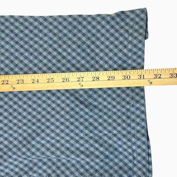 Alan Flusser Med Blue Houndstooth Golf Polo Mercerized Cotton Short Sleeve Top - Picture 6 of 9